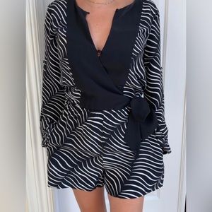 INTERMIX
Animal Print Crew Neck Romper